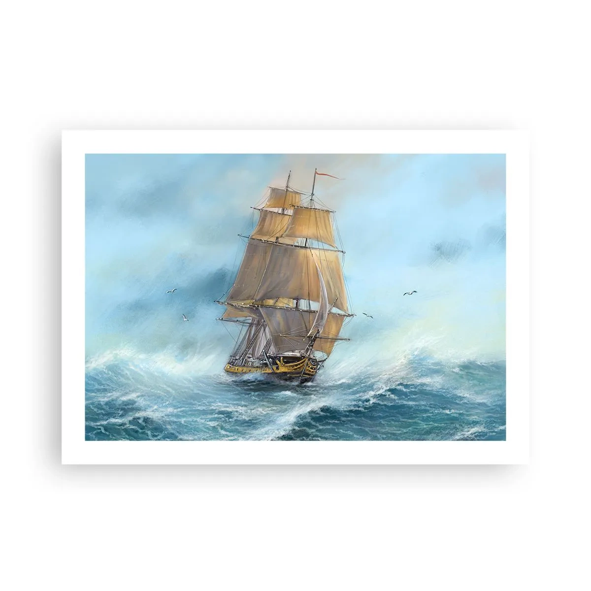 Plakát - Běžící po vlnách - 70x50 cm