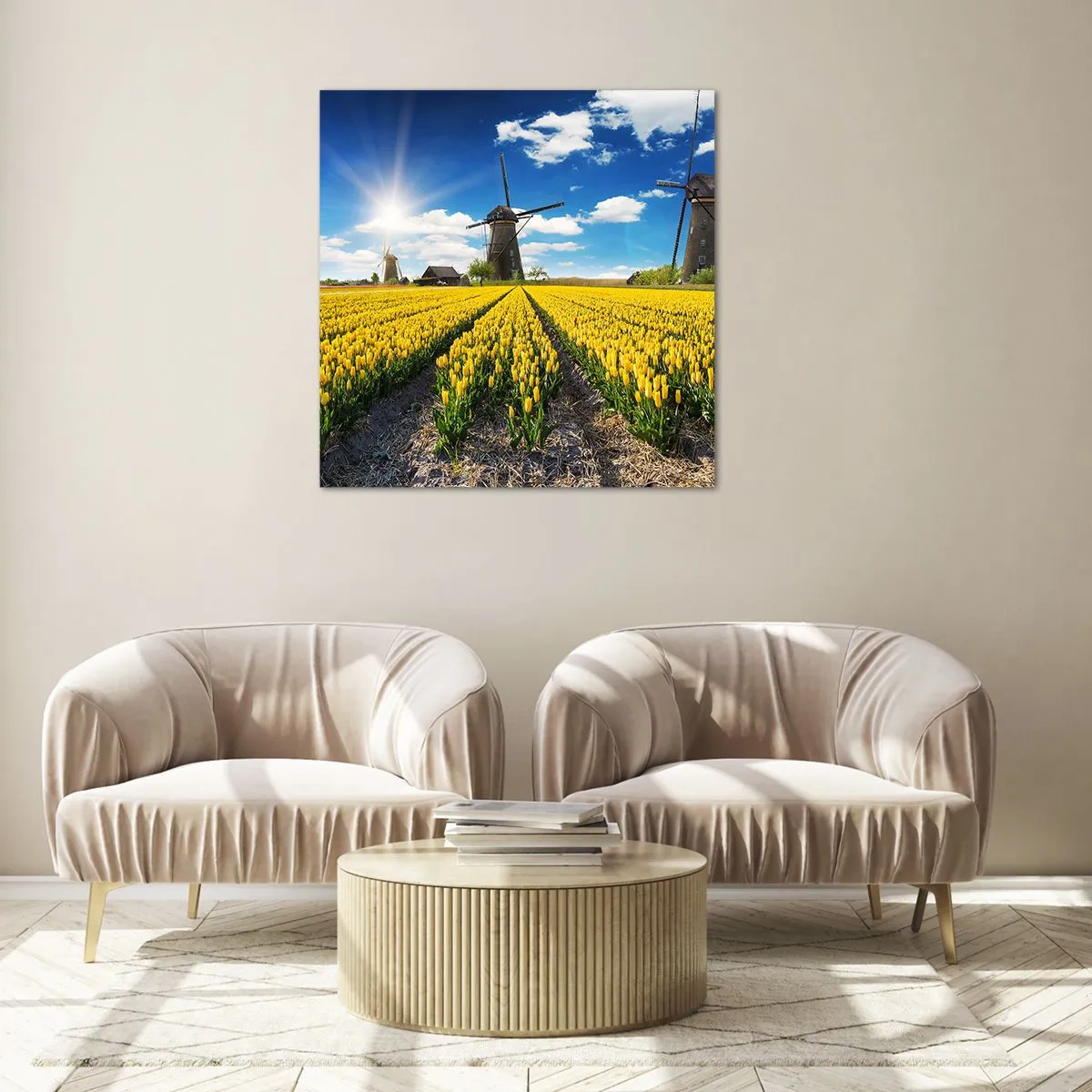 Obraz na skle - Více nizozemský nemůže být - 70x70 cm