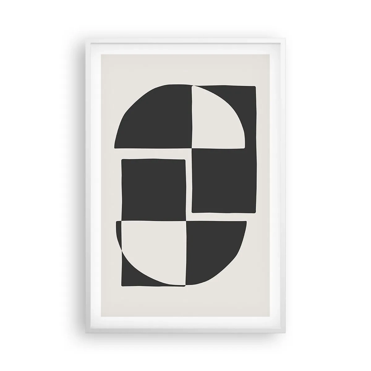 Plakát v bílém rámu - Antitéza – syntéza - 61x91 cm