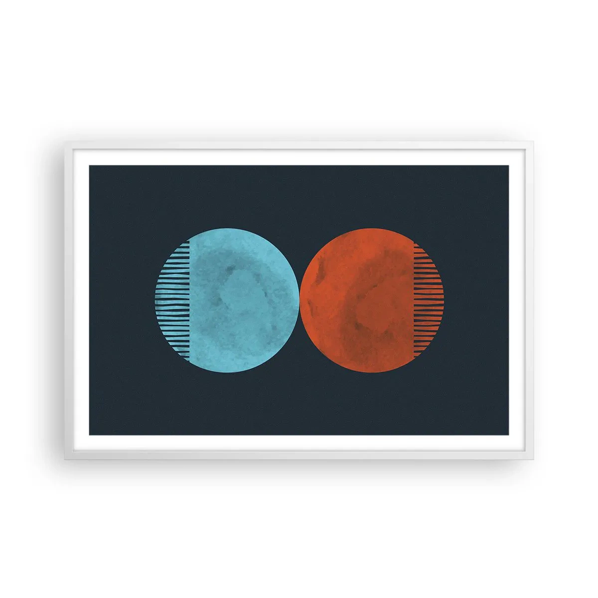 Plakát v bílém rámu - Pouze geometrie? - 91x61 cm