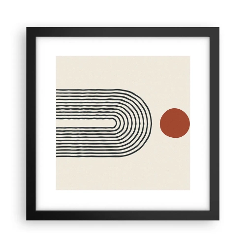 Plakát v černém rámu - Magnetismus tvarů a barev - 30x30 cm