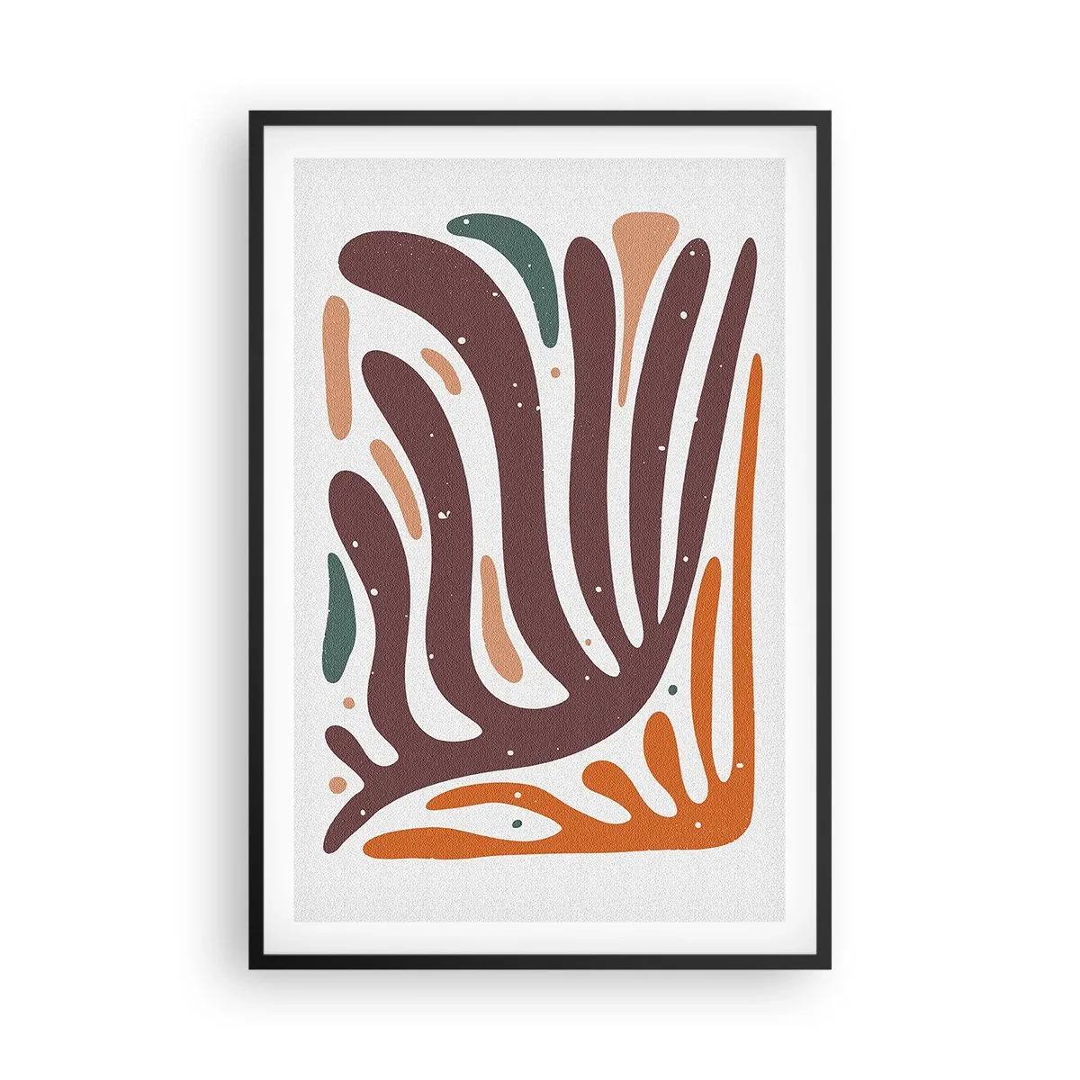 Plakát v černém rámu - Organická a radiální kompozice - 61x91 cm