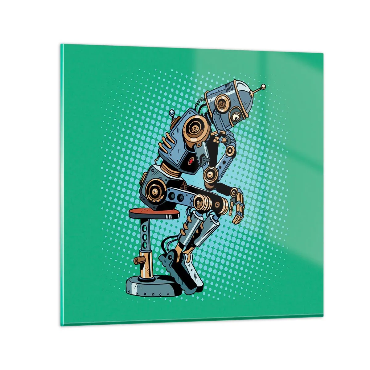 Obraz na skle - Nad podstatou bytí - 30x30 cm