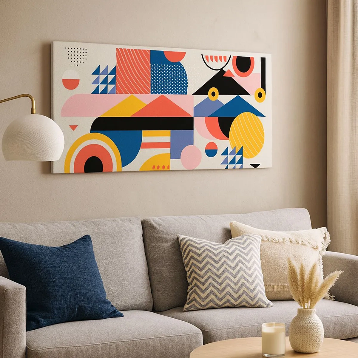 Obraz na plátně - Kompozice: pojďme si hrát - 100x40 cm