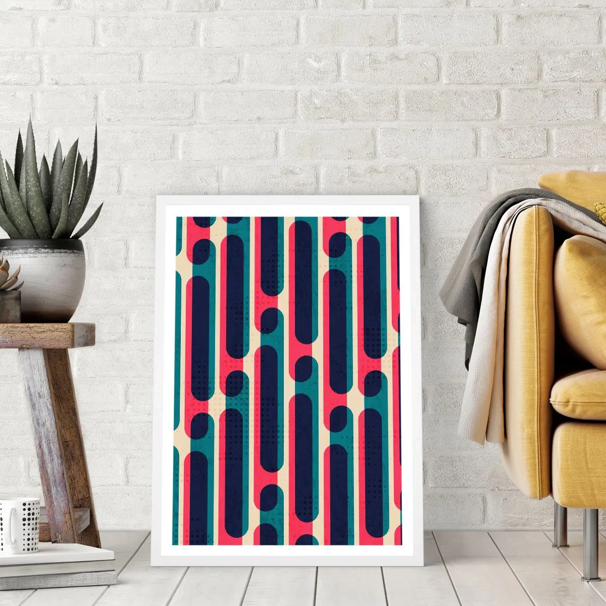 Plakát v bílém rámu - Dovnitř a dopředu - 61x91 cm