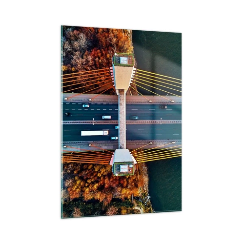 Obraz na skle - Za vodami, za lesy - 50x70 cm