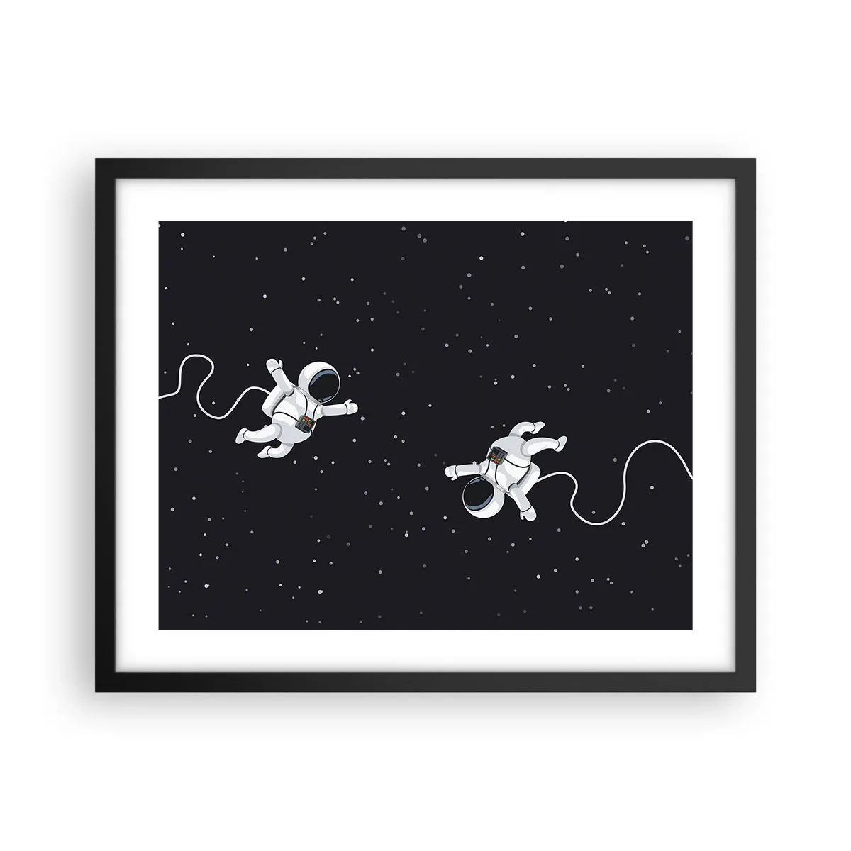 Plakát v černém rámu - Kosmický tanec - 50x40 cm