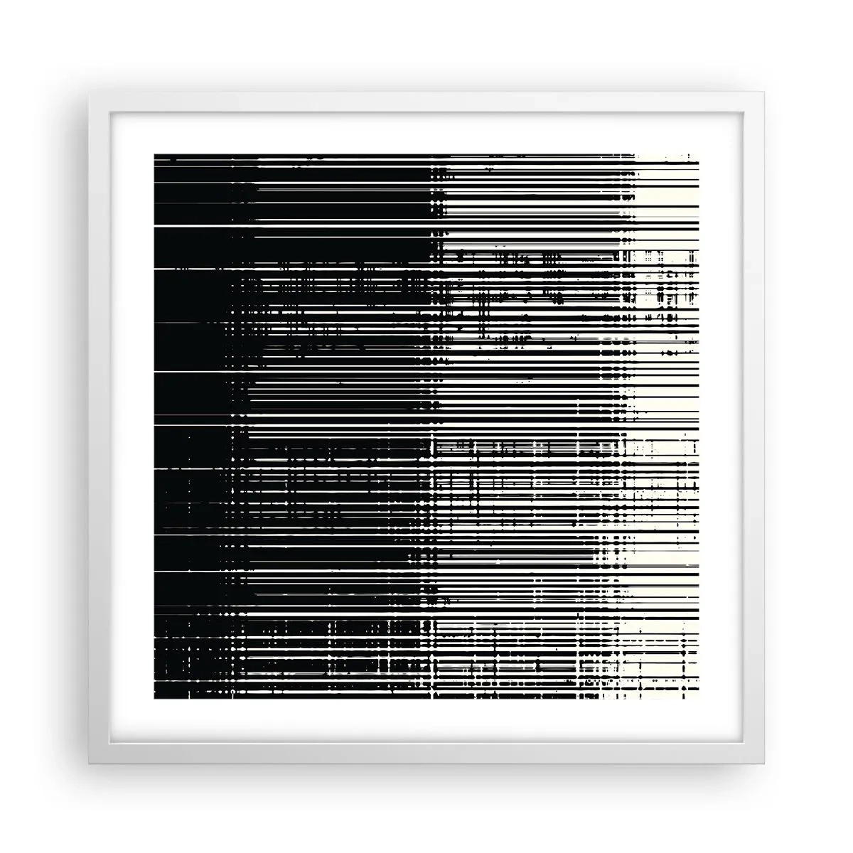 Plakát v bílém rámu - Vlny a vibrace - 50x50 cm