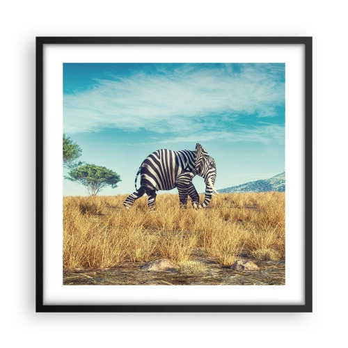 Plakát v černém rámu - Šedá už není v módě - 50x50 cm