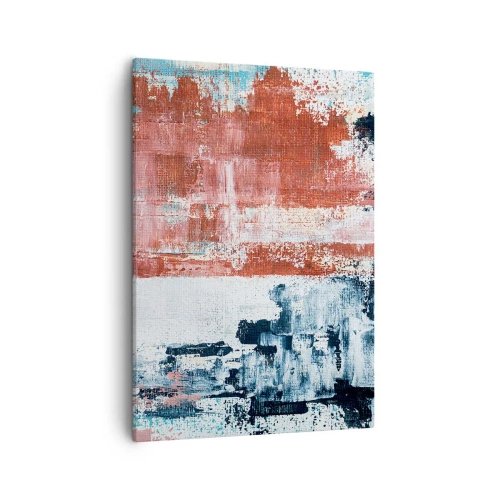 Obraz na plátně - Abstraktní půl na půl - 50x70 cm