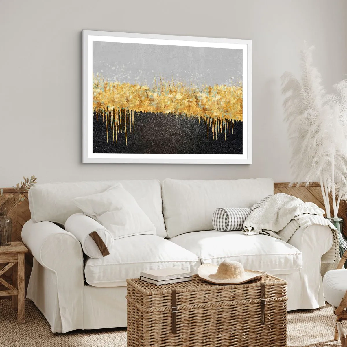 Plakát v bílém rámu - Dovnitř a vzhůru - 100x70 cm