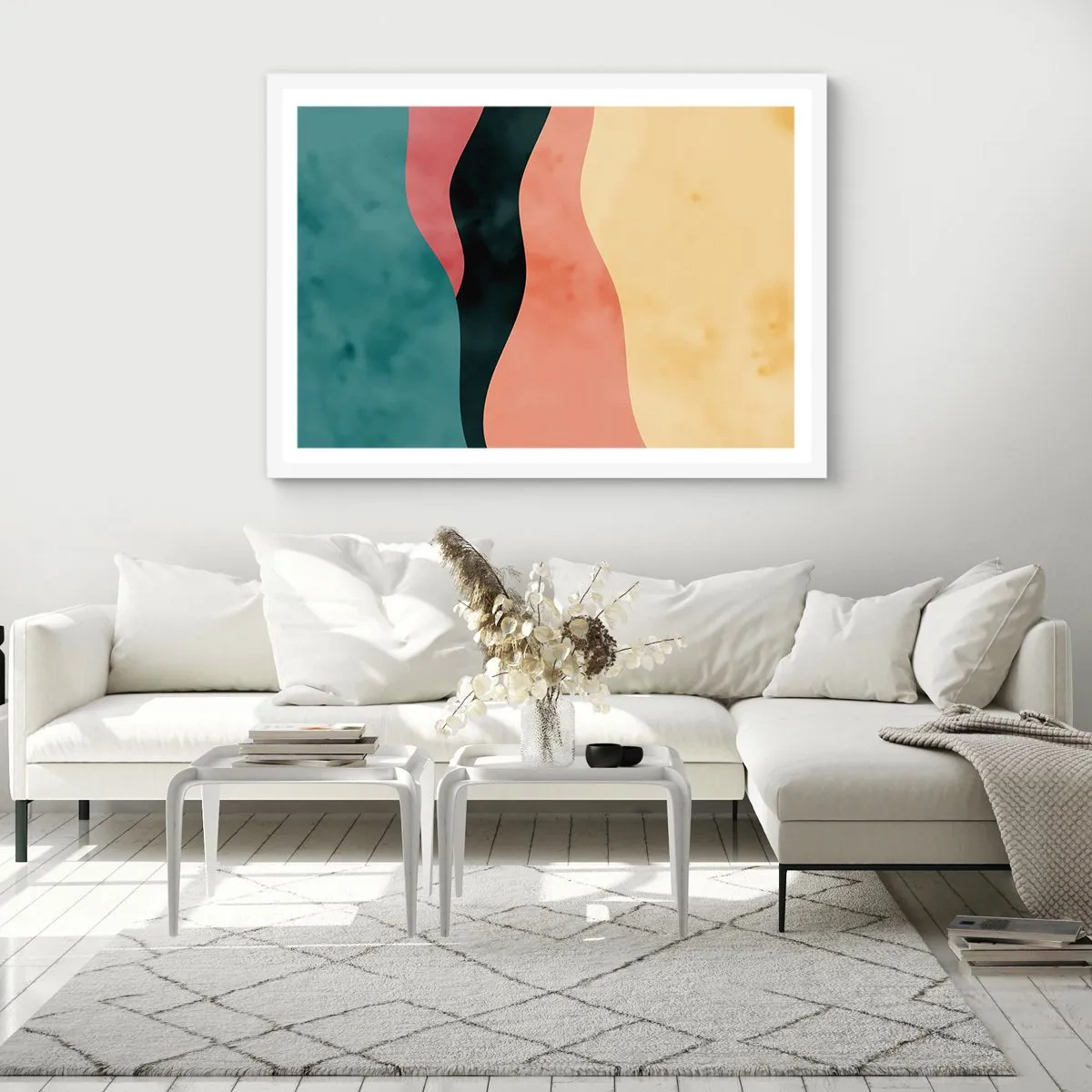 Plakát v bílém rámu - Kompatibilní nesoulad - 100x70 cm