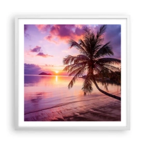 Plakát v bílém rámu - Blahobyt až po okraj - 60x60 cm