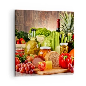 Obraz na plátně - Uzené, pečené, marinované - 50x50 cm