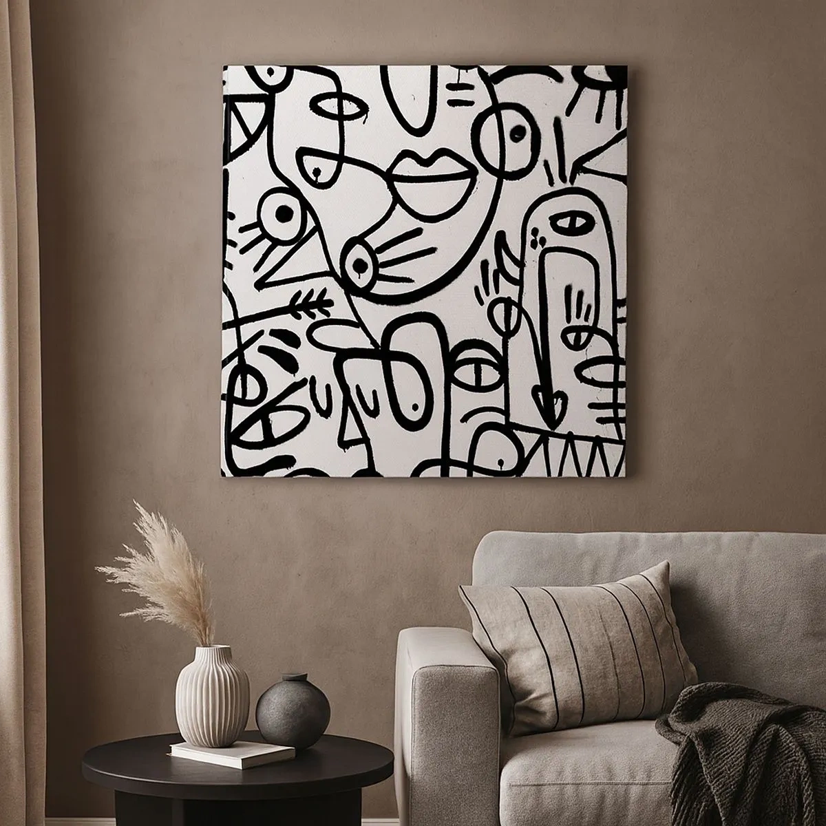 Obraz na plátně - Tváře a přeludy - 30x30 cm