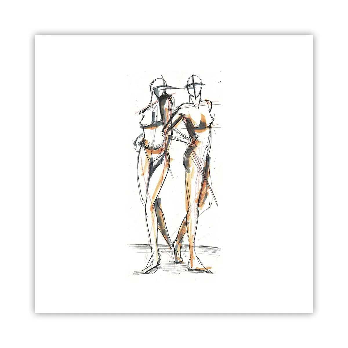 Plakát - Studie šarmu - 40x40 cm