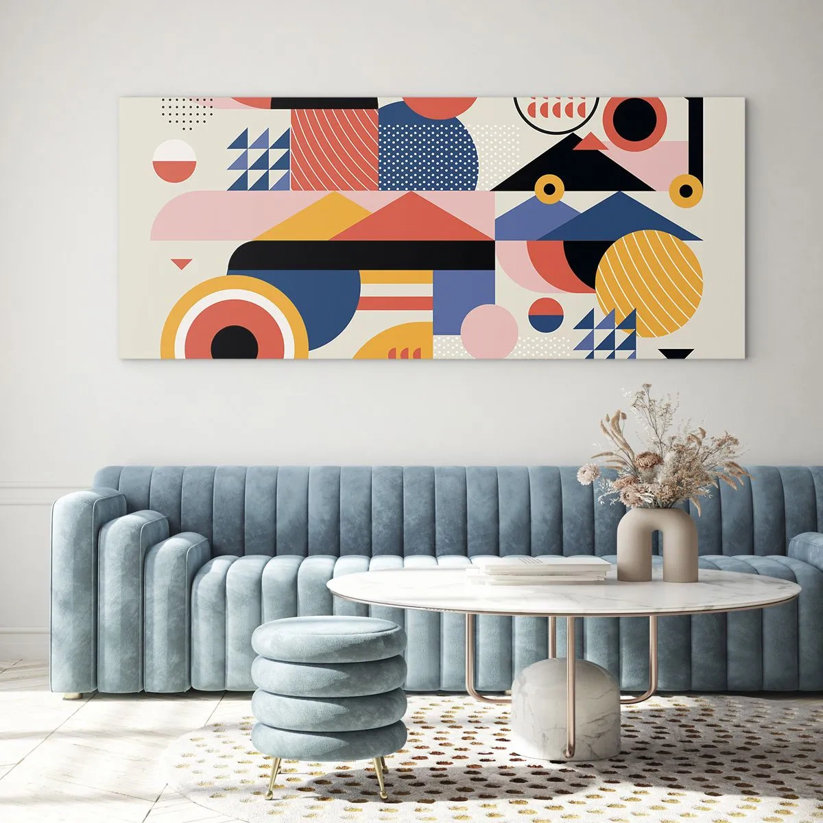 Obraz na skle - Kompozice: pojďme si hrát - 100x40 cm