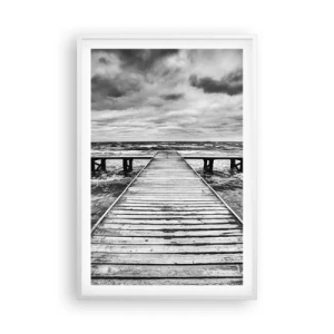 Plakát v bílém rámu - Čekám na vítr, co rozfouká… - 61x91 cm