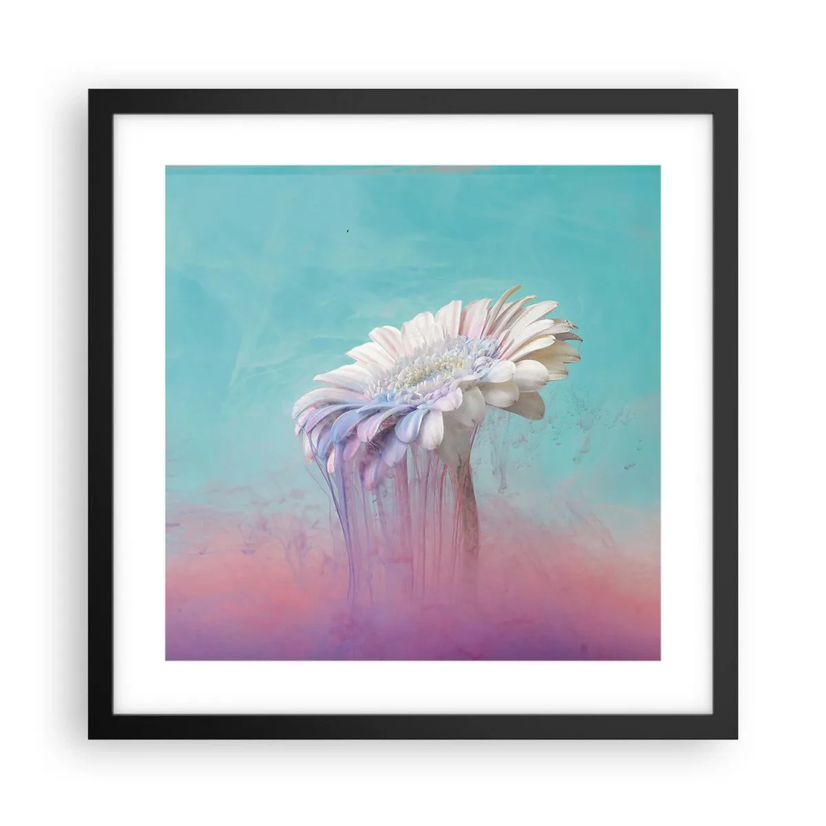 Plakát v černém rámu - Záhrobí květin - 40x40 cm