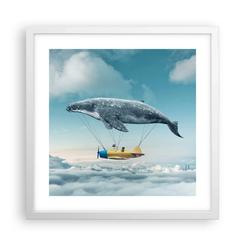 Plakát v bílém rámu - Proč ne? - 40x40 cm