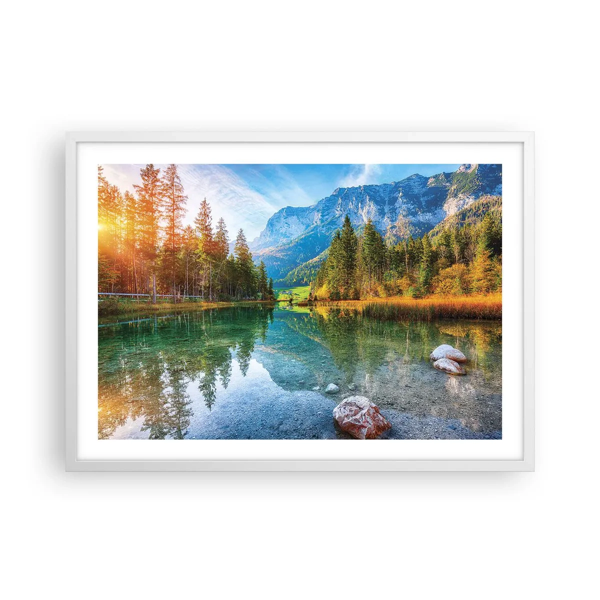 Plakát v bílém rámu - Něžnost podzimu - 70x50 cm