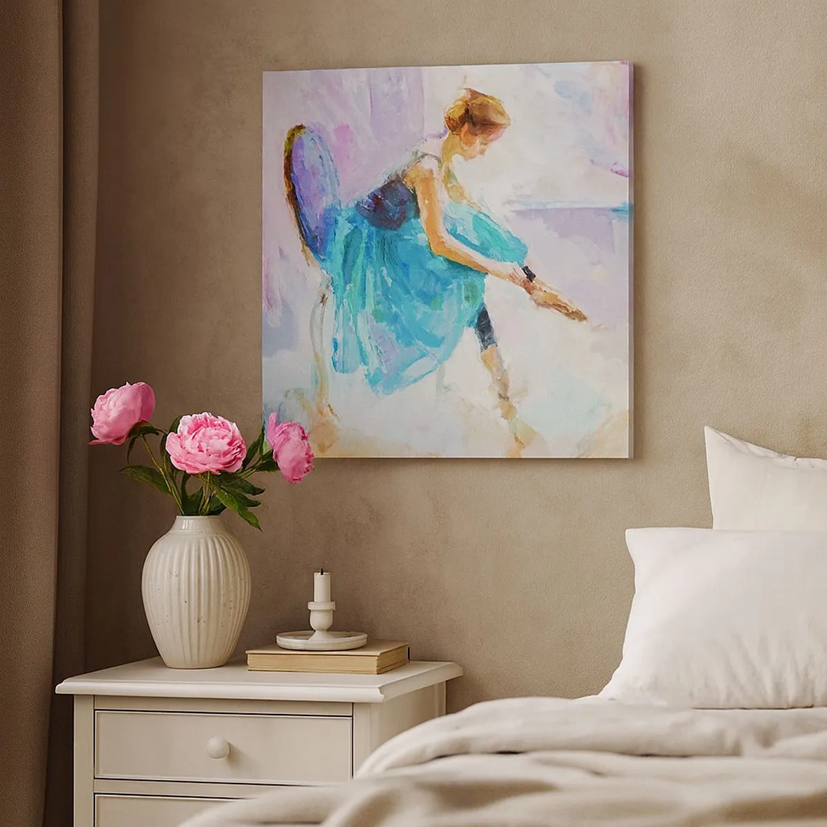 Obraz na plátně - Nevyslovený vděk, jemné kouzlo - 30x30 cm