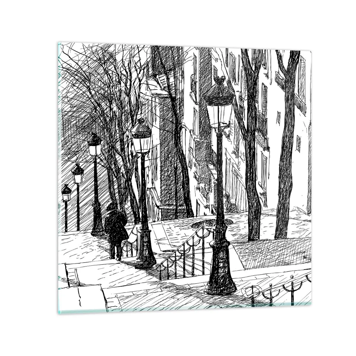 Obraz na skle - Milostný příběh nebo horor? - 70x70 cm