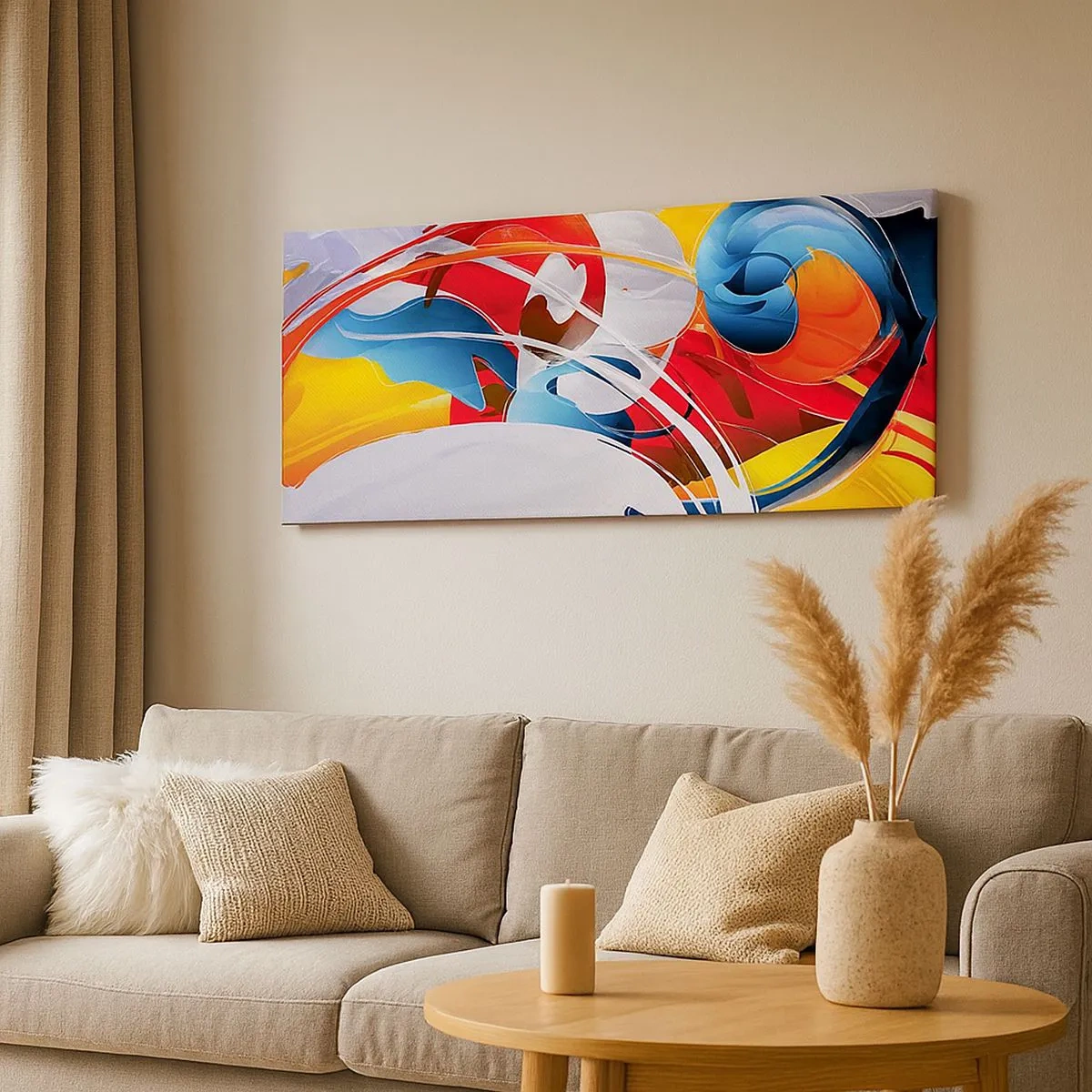 Obraz na plátně - Tanec živlů - 100x40 cm