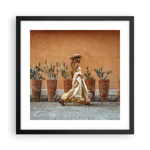 Plakát v černém rámu - V hippie stylu - 40x40 cm
