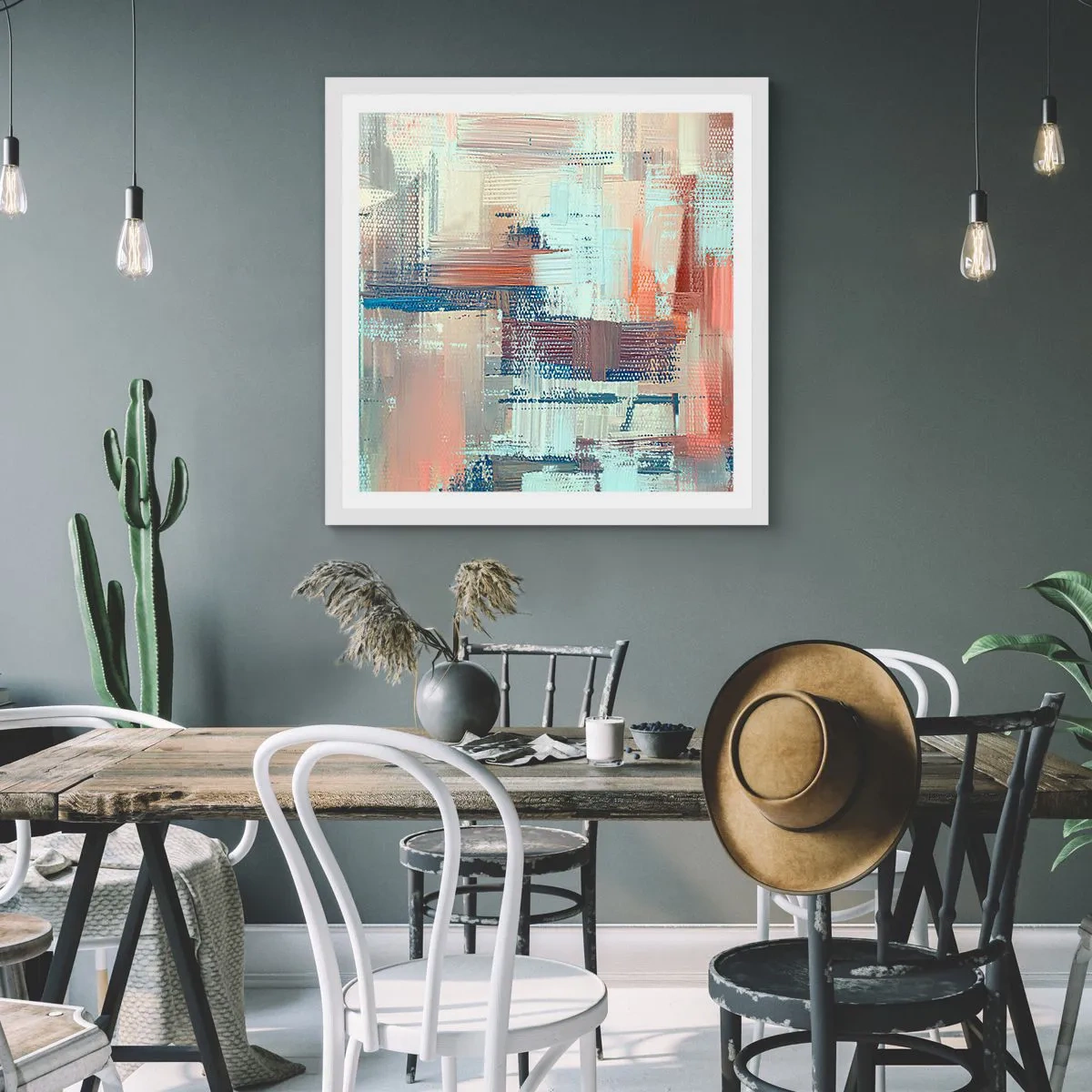 Plakát v bílém rámu - Dostat se ke světlu - 50x50 cm