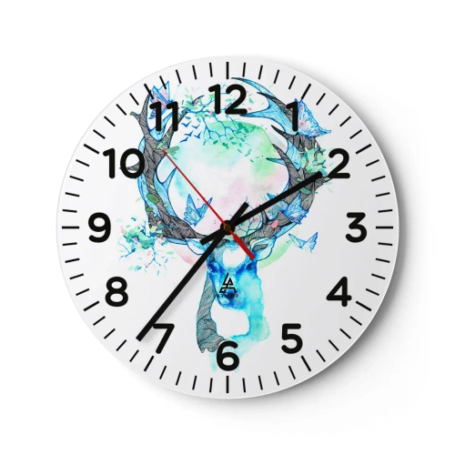 Nástěnné hodiny - Síla a jemnost přírody - 30x30 cm