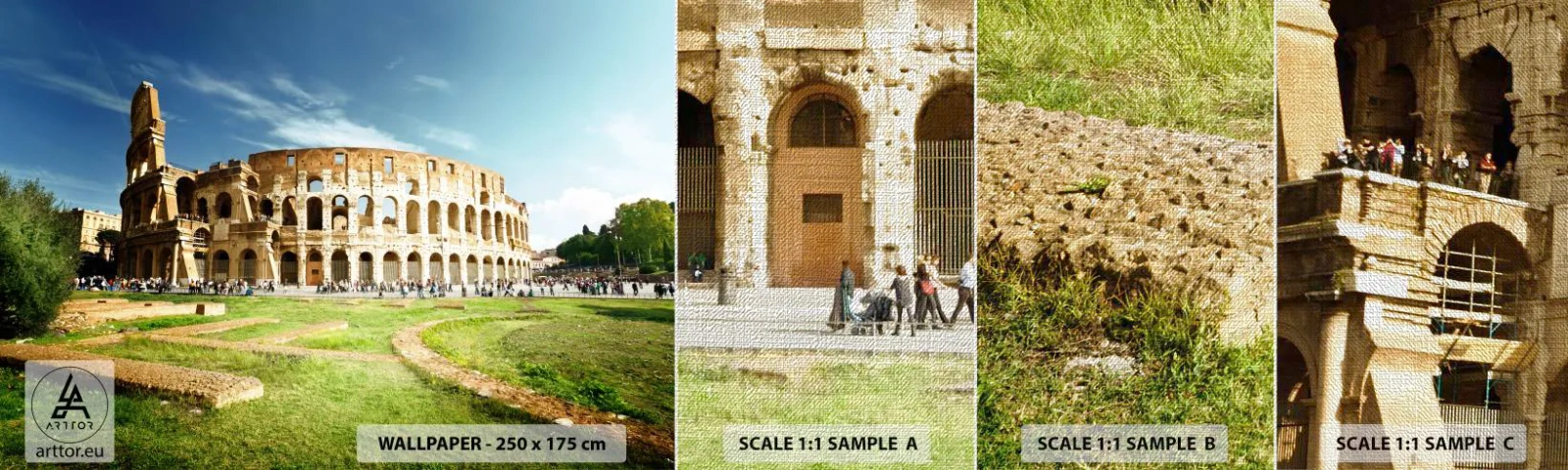 Vzor Fototapety Premium Canvas - Ještě je slyšet chrastění zbraní - Koloseum, Řím, Architektura - 100x30 cm