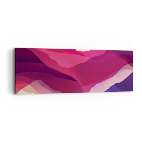 Obraz na plátně - Vlny fialové - 90x30 cm