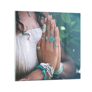 Obraz na skle - Vítejte v centru bytí - 50x50 cm