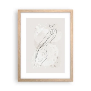 Plakát v rámu světlý dub - Zabloudit pohledem - 30x40 cm