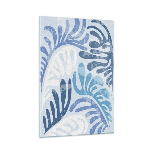 Obraz na skle - Modré kapradí - 80x120 cm