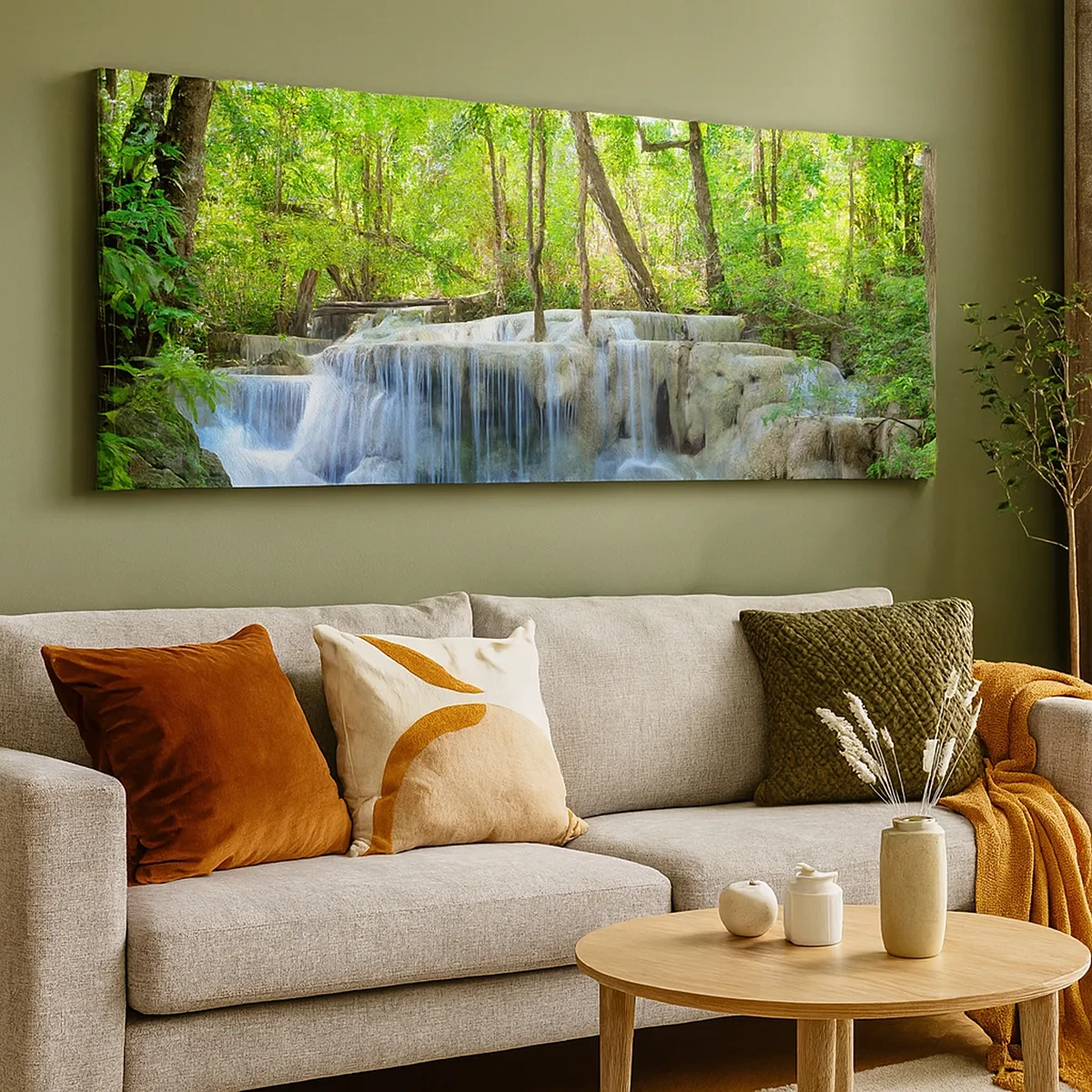 Obraz na plátně - Utonout v tyrkysu a zeleni - 30x30 cm