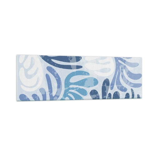 Obraz na skle - Modré kapradí - 160x50 cm