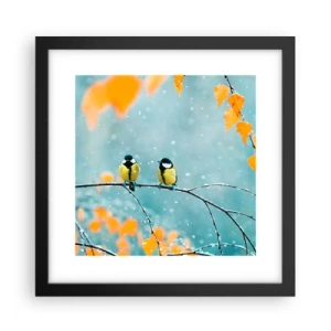 Plakát v černém rámu - Ptačí drby - 30x30 cm