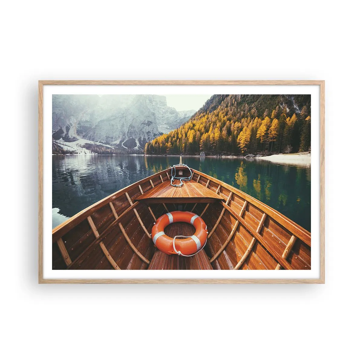Plakát v rámu světlý dub - Horská túra - 100x70 cm