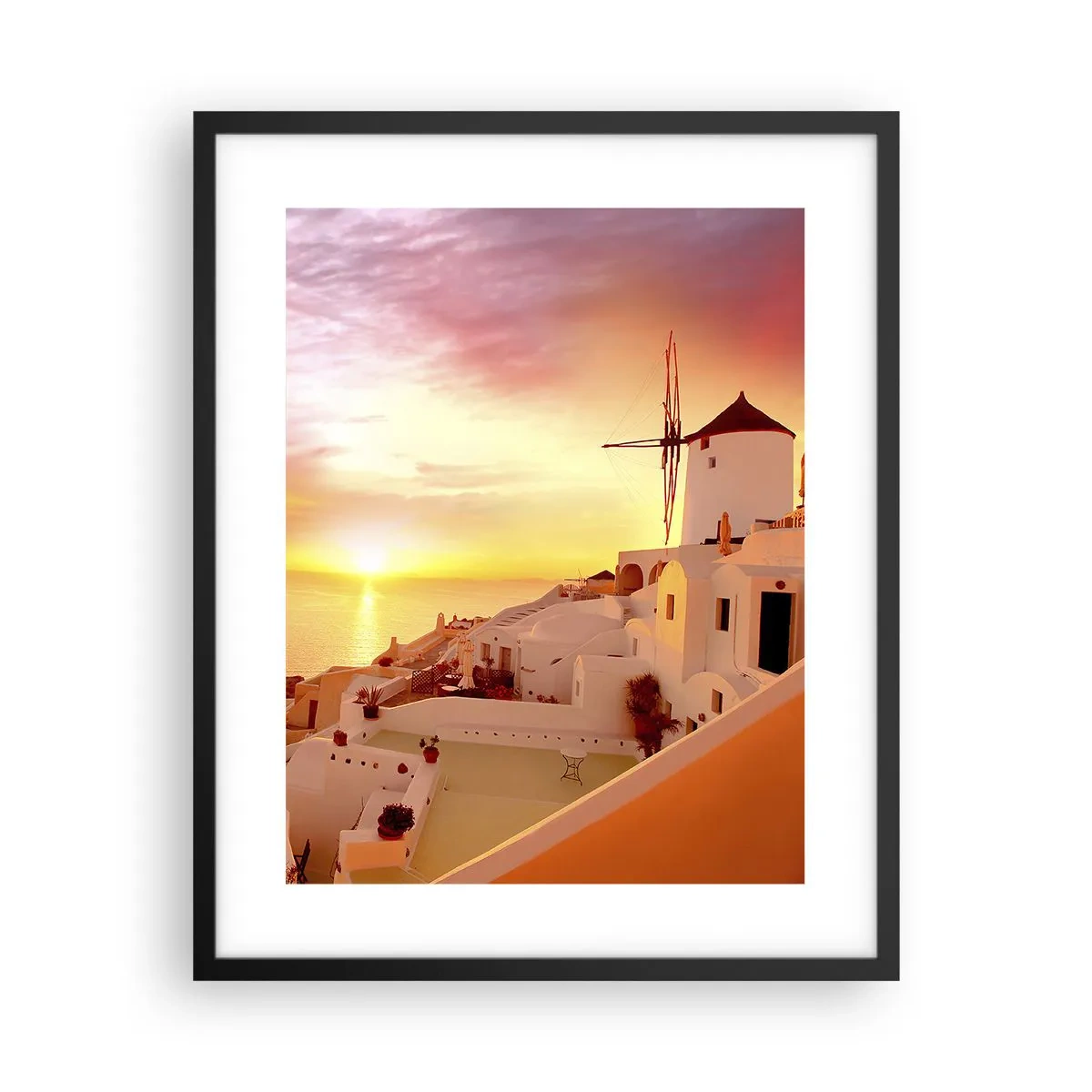 Plakát v černém rámu - Rozplynout se v bílé a zlaté - 40x50 cm