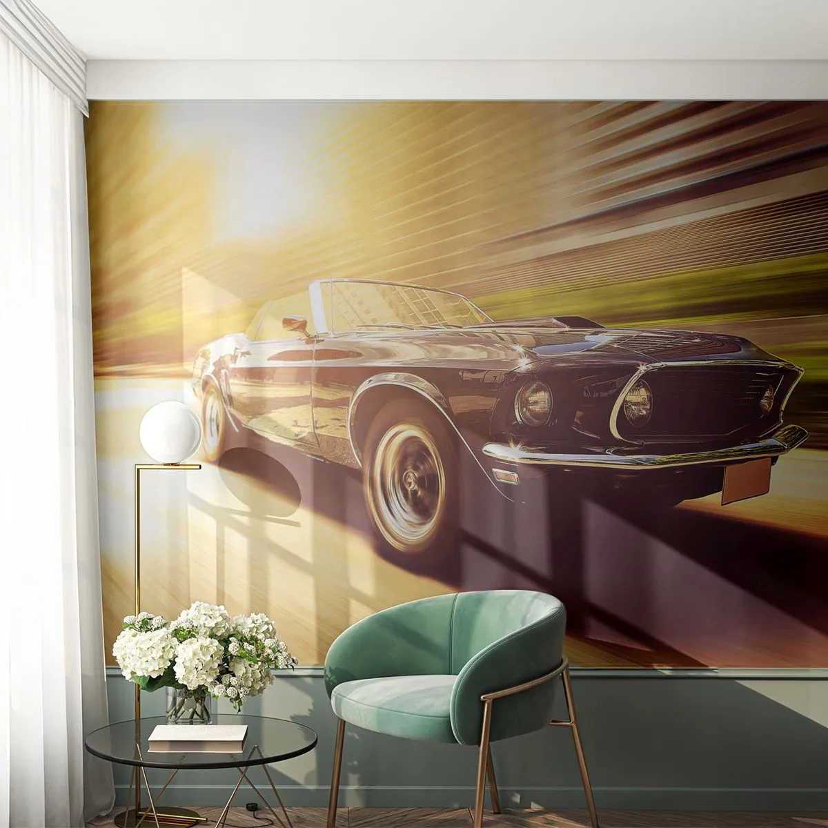 Fototapeta Samolepicí Deluxe Sticker - 1967 - návrat legendy - Auto, Kabriolet, Automobilový průmysl - 250x175 cm
