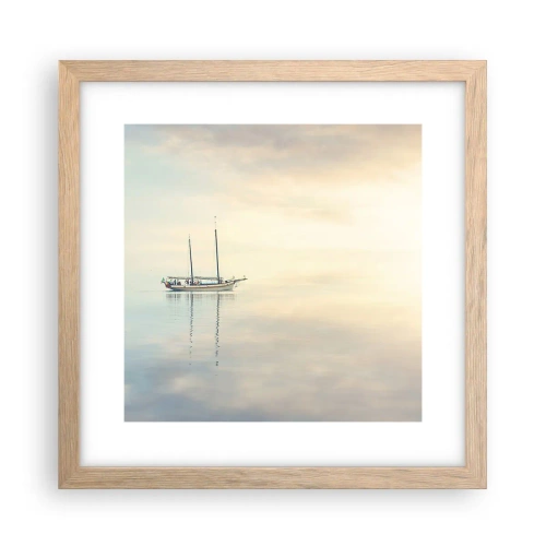 Plakát v rámu světlý dub - V moři ticha - 30x30 cm