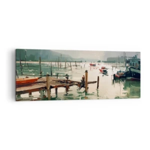 Obraz na plátně - Zalité roztaveným měsícem - 140x50 cm