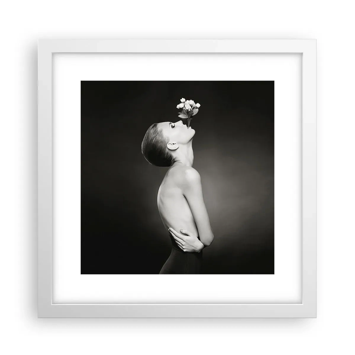Plakát v bílém rámu - Excentrická elegance - 30x30 cm