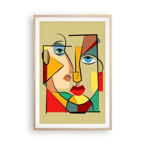 Plakát v rámu světlý dub - Shodný pár - 61x91 cm