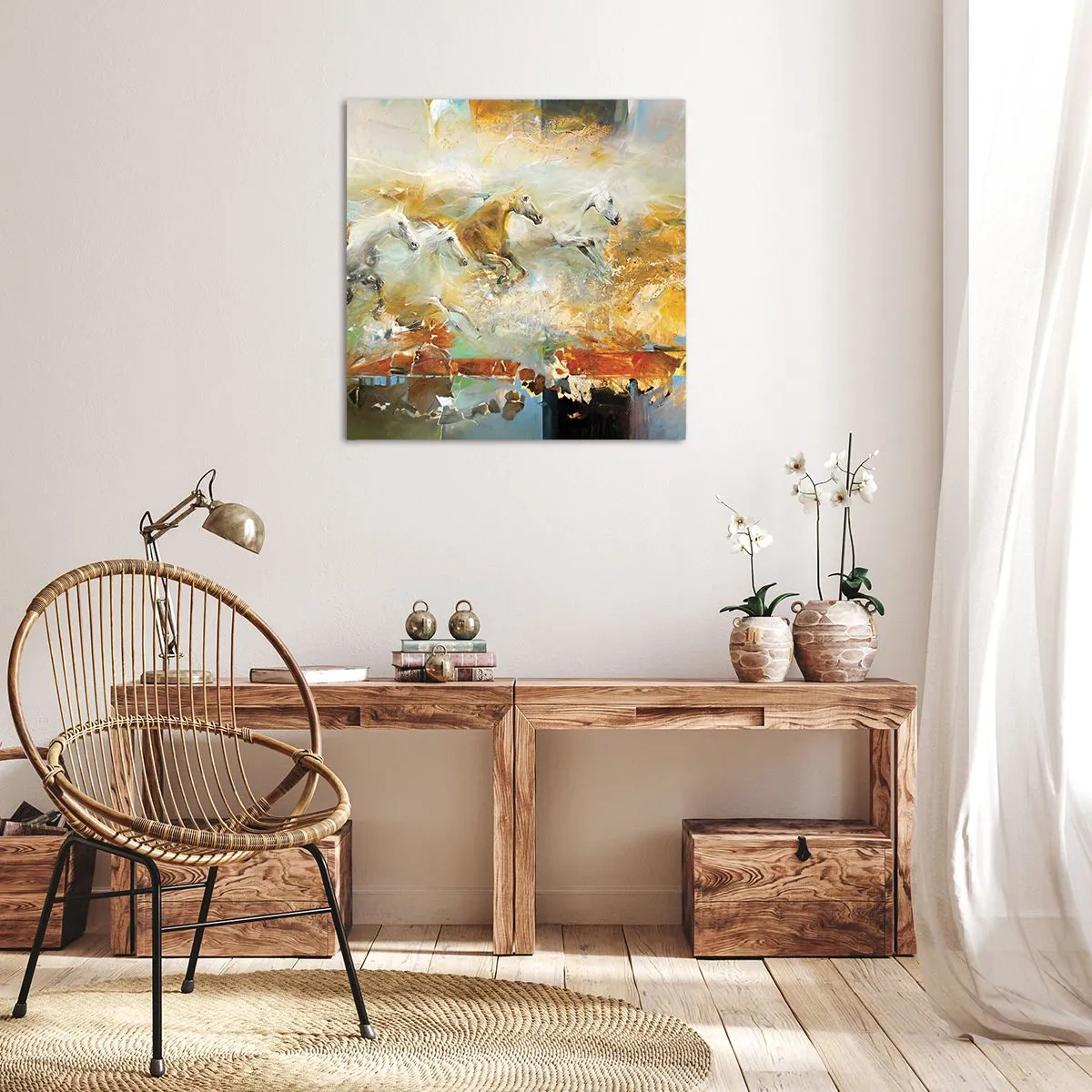 Obraz na plátně - Cválá světlem - 50x50 cm