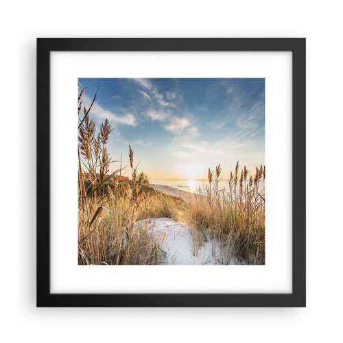 Plakát v černém rámu - Severní pláž - 30x30 cm