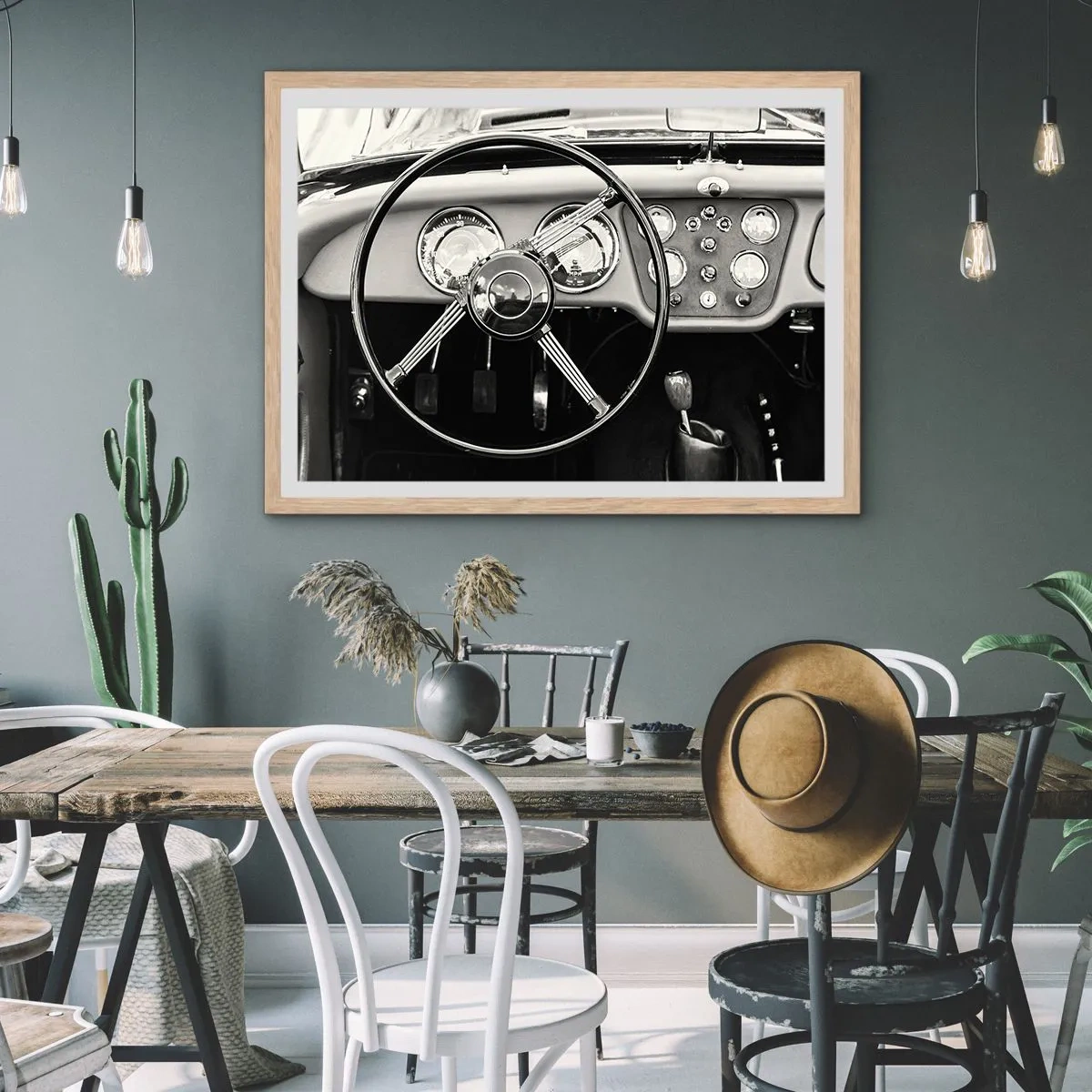 Plakát v rámu světlý dub - Sen sběratele - 70x50 cm