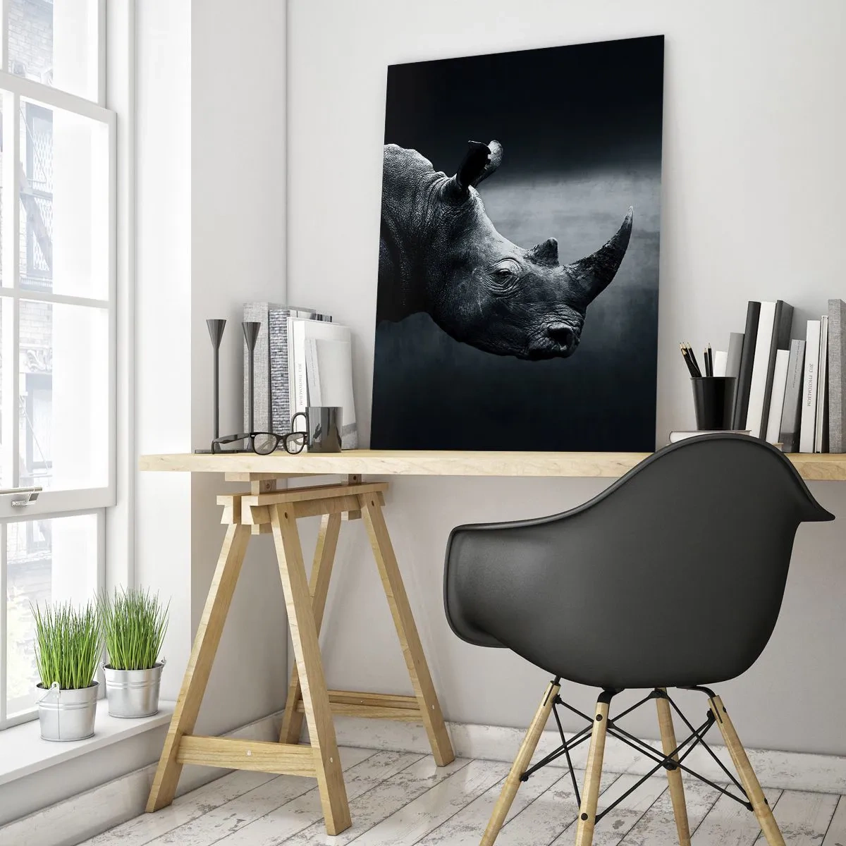 Obraz na skle - Pravý profil - 50x70 cm